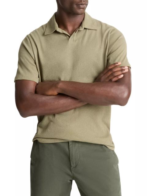Vince Short Sleeve Loose Knit Polo Shirt