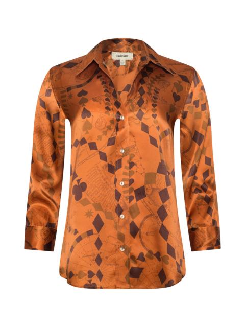 L'AGENCE Dani Silk Blouse