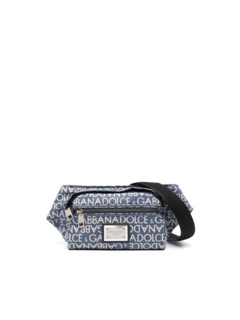 logo-jacquard belt bag
