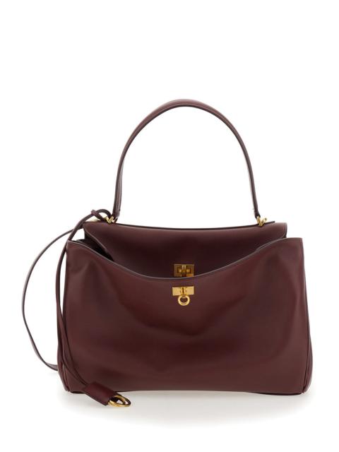 BALENCIAGA Balenciaga Women 'Medium Rodeo' Bordeaux Handbag With Detachable Key Holder In Smooth Leather Woman
