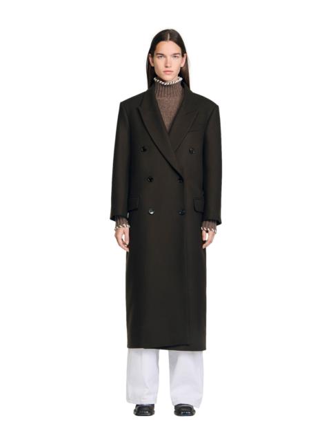 Sandro SANDRO Straight coat in Brown at Nordstrom