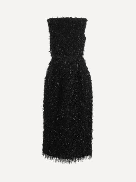 Erdem Sleeveless Tweed Midi Pencil Dress