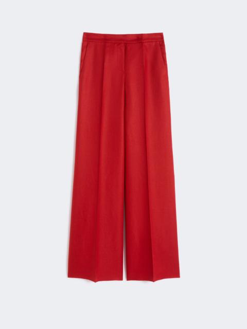 Max Mara Wide-fit linen trousers - RED