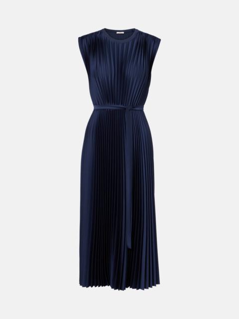 JOSEPH Volta plissé belted crêpe midi dress