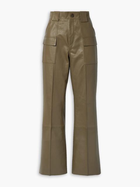 Other Designers Geremy leather wide-leg pants