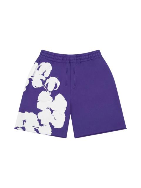 Denim Tears Big Cotton Wreath Sweat Shorts 'Purple'