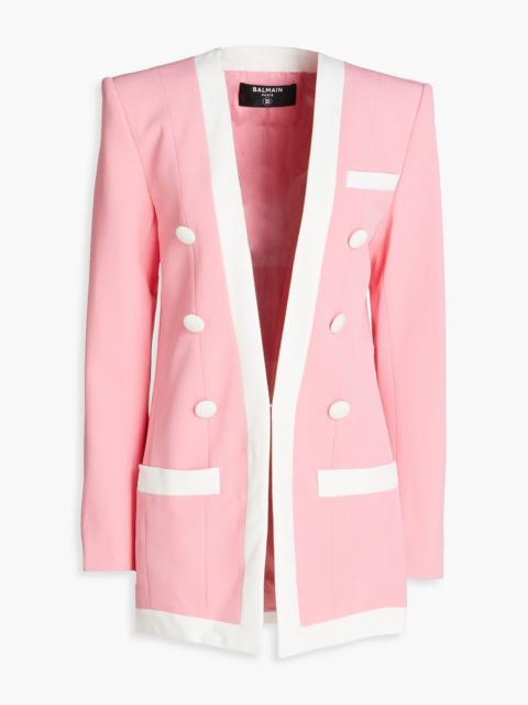 Balmain Two-tone crepe blazer