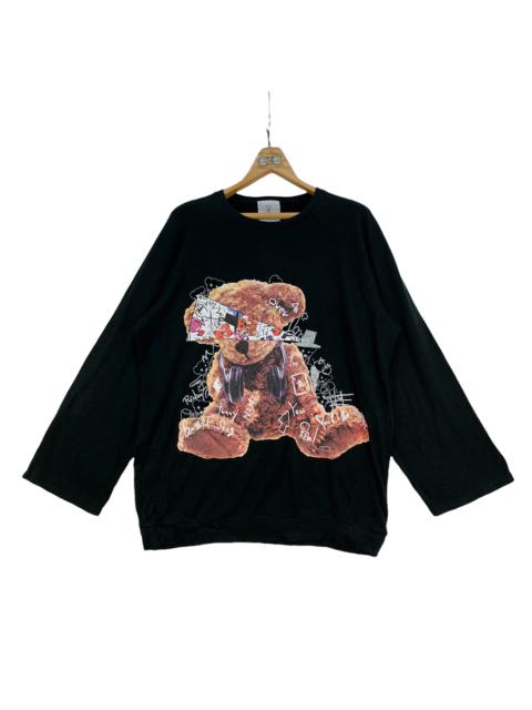 Other Designers Japanese Brand - KMK Japan Brand Teddy Bear Big Logo Sweater #4037-140