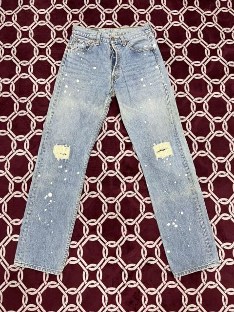 Levi's Vintage Y2K Levis 501 Distressed Reworked Paint Splash Denim