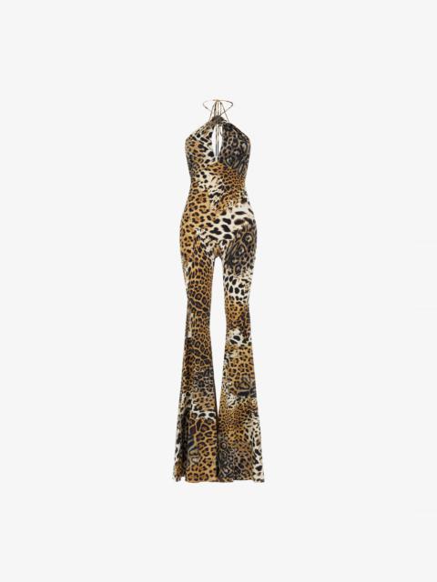 Roberto Cavalli Jumpsuit with Jaguar Skin print