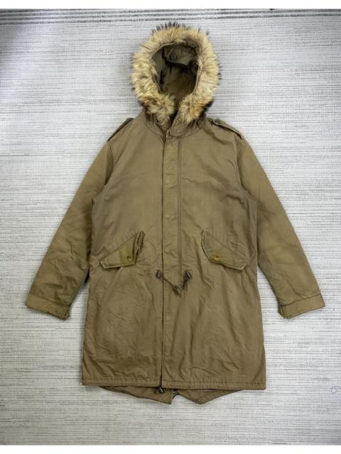 ALPHA INDUSTRIES Vtg Alpha Industries Faux Fur Parka Hoodie Long Jacket