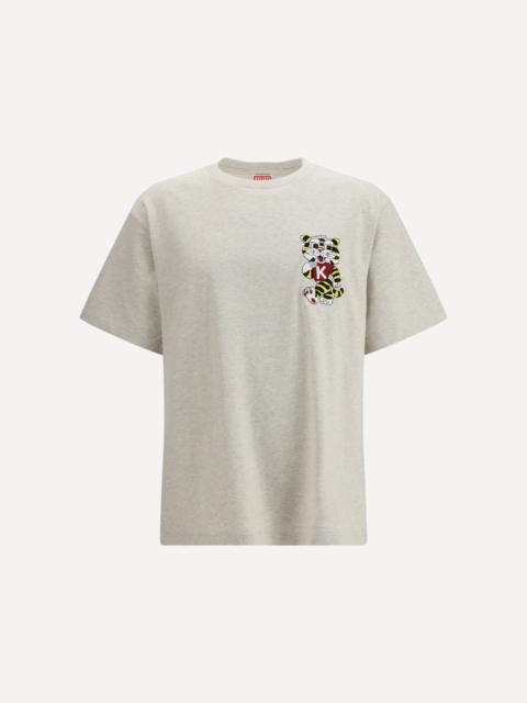 KENZO Wild Tiger motif embroidered on the chest oversized T-shirt