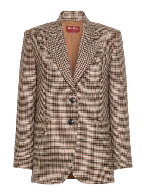 Max Mara Studio Max Mara Studio Women Single-Breasted Yarn-Dyed Wool Blazer