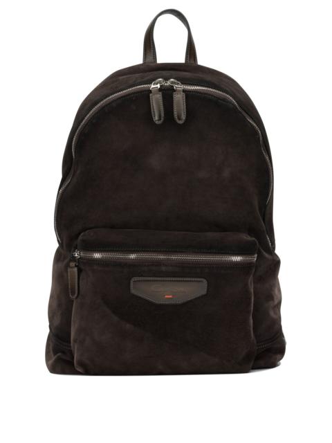 Santoni Santoni Casual Suede Backpack Brown