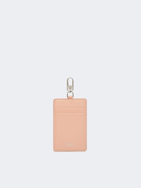 Max Mara Leather badge holder - PINK