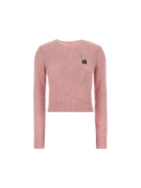 Loewe LOEWE Melange Pink Wool Sweater New & Authentic (Women's siz