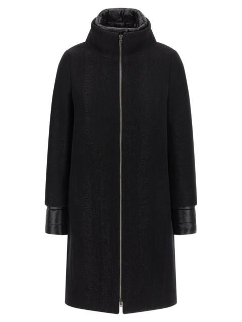 Herno Herno Women Lamé Thread And Wool Coat