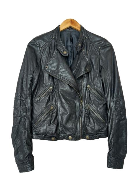 Other Designers Japanese Brand - Sheep Leather Multizip Gothic Black Leather Racing Jacket
