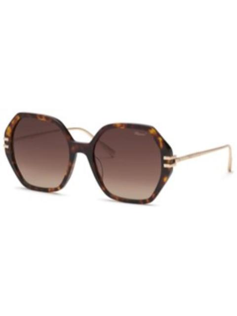 Chopard Chopard Brown Gradient Geometric Ladies Sunglasses IKCH370 04BL 57