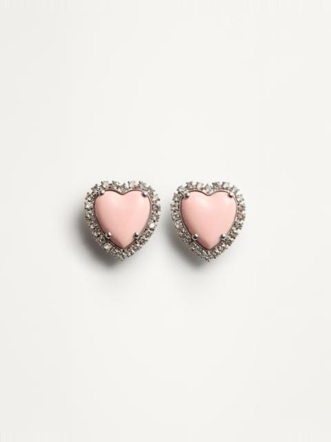 Valentino COEUR HYPERBOLE EARRINGS IN METAL, RESIN AND SWAROVSKI CRYSTALS ®