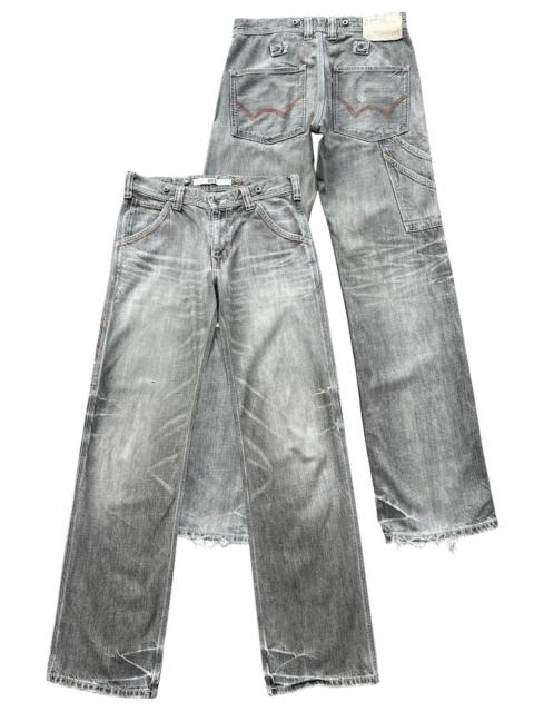 Other Designers Vintage Edwin Carpenter Grey Distressed Denim Jeans 32x34