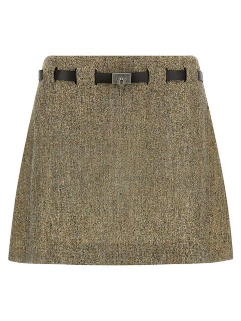 FERRAGAMO Ferragamo Women 'Gancini' Belt Skirt