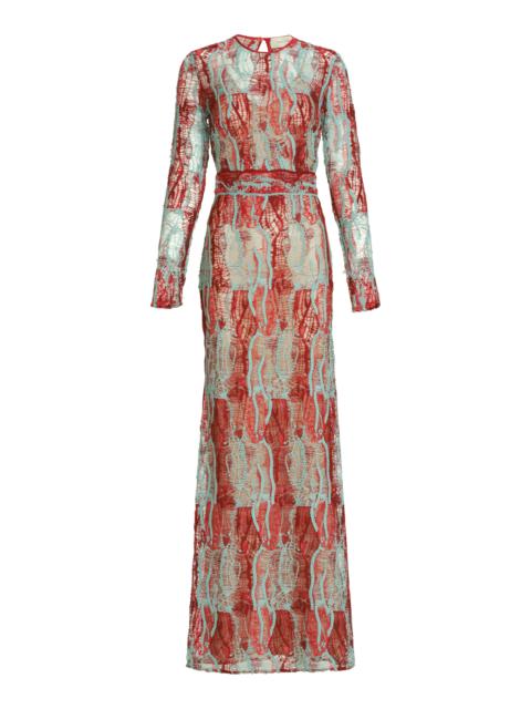 SILVIA TCHERASSI Barisa Guipure Lace Maxi Dress multi