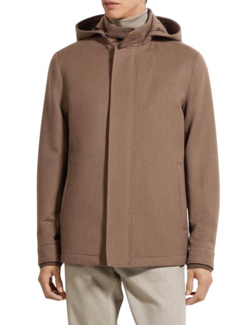 ZEGNA ZEGNA Wool & Cashmere Jacket in Brown Melange at Nordstrom