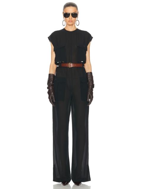 SAINT LAURENT Cap Sleeve Jumpsuit