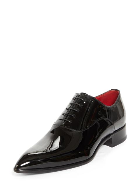 Christian Louboutin Christian Louboutin Pelvis Pointed Toe Oxford in Black/Lin Loubi at Nordstrom