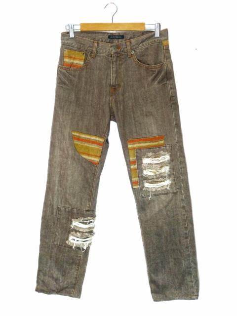 Other Designers Distressed Denim - Wild Khakis patchwork distressed denim