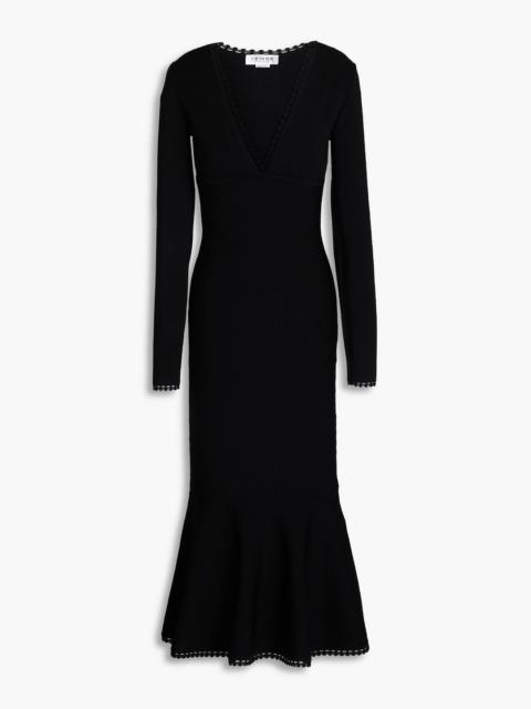 Victoria Beckham Fluted knitted midi dress