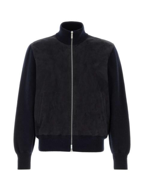 FERRAGAMO Salvatore Ferragamo Men Navy Blue Wool Cardigan
