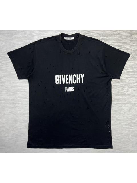 Givenchy Givenchy - Logo Print Distressed T-Shirt