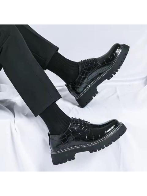 Other Designers Japanese Brand - Chunky Crocodile Platform Derby Shoes
