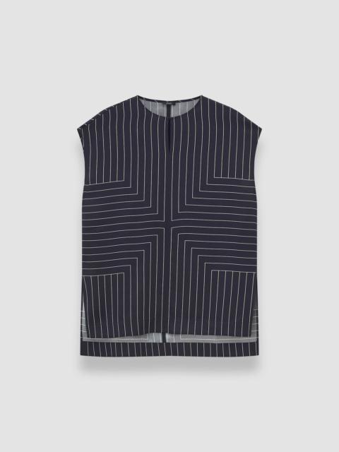 JOSEPH Louison Geometric Print Silk Top