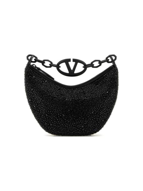 Valentino Valentino Rhinestones VLogo Moon Mini Hobo Bag