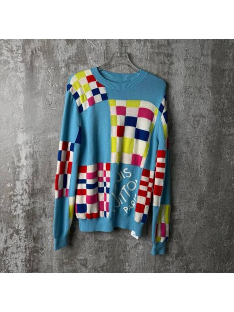 Louis Vuitton Louis Vuitton Checkerboard Logo Knit Sweater