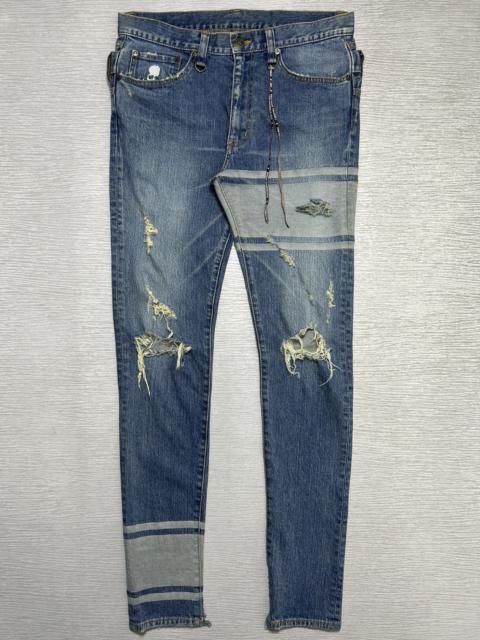 MASTERMIND WORLD Mastermind World - Double Waist Crash Skinny Denim Jeans