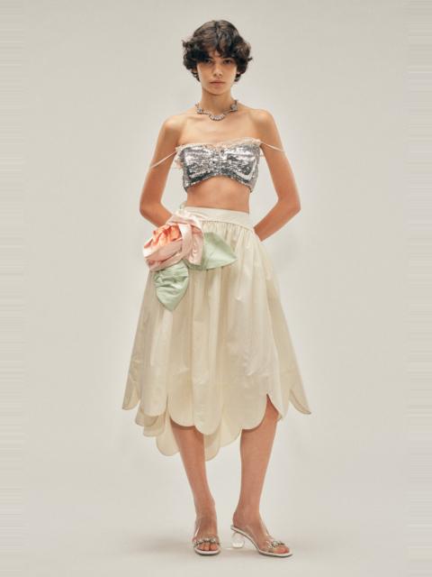 Simone Rocha Pressed Rosette Petal Hem Basque Skirt