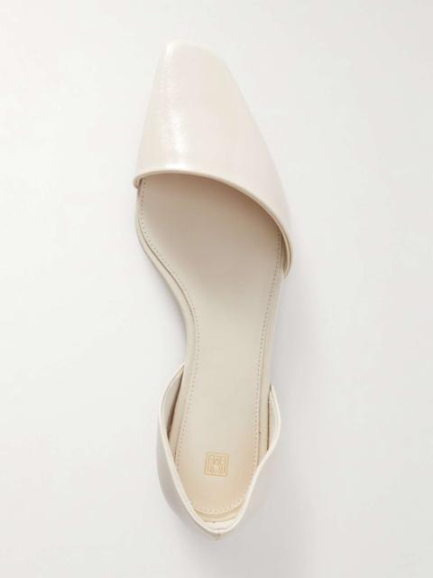 + NET SUSTAIN The Asymmetric d'Orsay leather point-toe flats