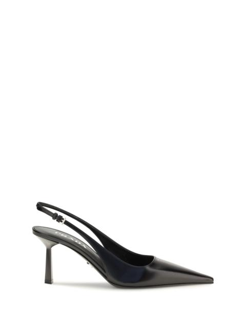 Prada Prada Leather Slingback Pumps Nero Women