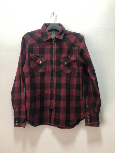 Other Designers Japanese Brand - LUCKY STORE Tailors Dramatico Flannel Shirt Zip Pearl Snap