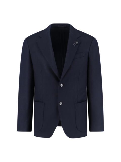 LARDINI SINGLE-BREASTED WOOL AND CASHMERE BLAZER