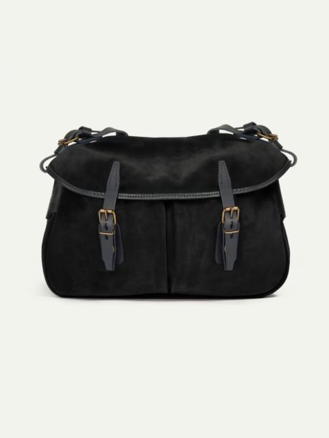 Bleu de Chauffe MUSETTE M FISHERMAN'S BAG / SUEDE  -  BLACK
