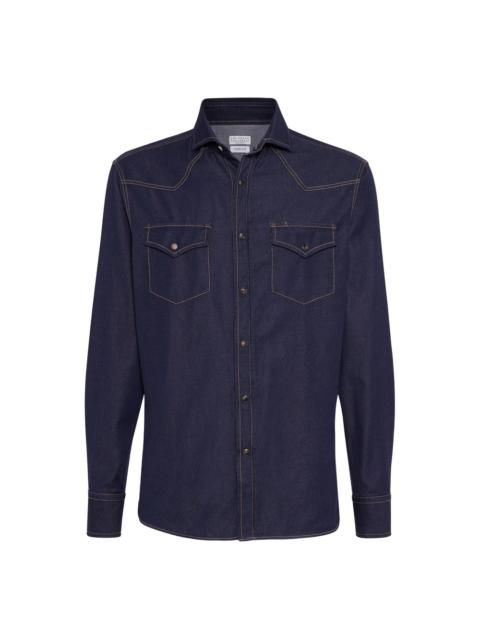Brunello Cucinelli Brunello Cucinelli Blue Shirts Men