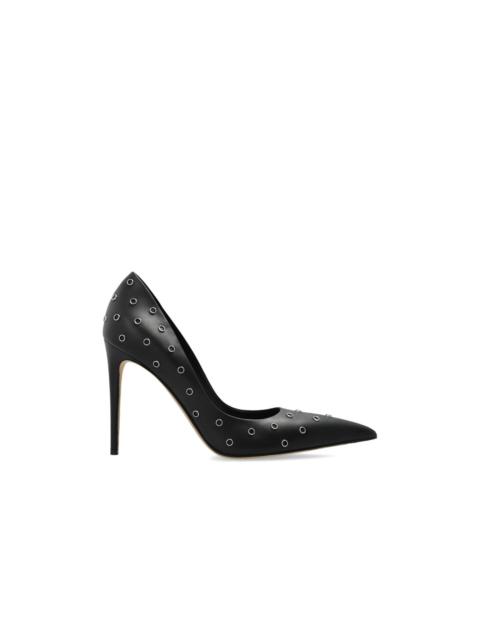 Alexander McQueen ALEXANDER MCQUEEN $1150 Black 105mm Skull Pumps New & Authen