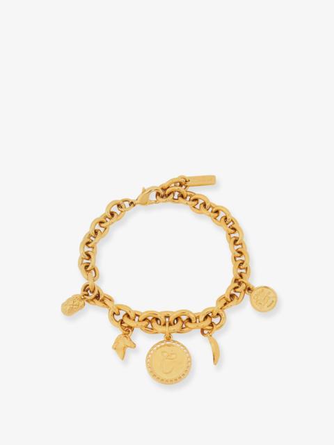 Chloé Chloe Brass Bracelet with Charms Gold
