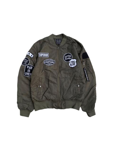 Other Designers Japanese Brand - Vintage Military Flight Bomber Patched Jacket
