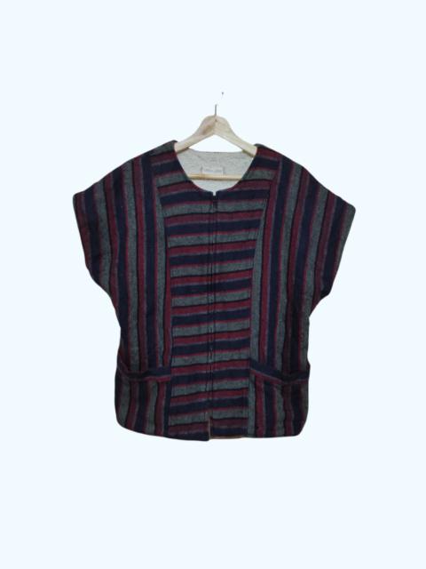 Other Designers Japanese Brand - Missy Gray Striped Zipper Jacket inspired Baja Style